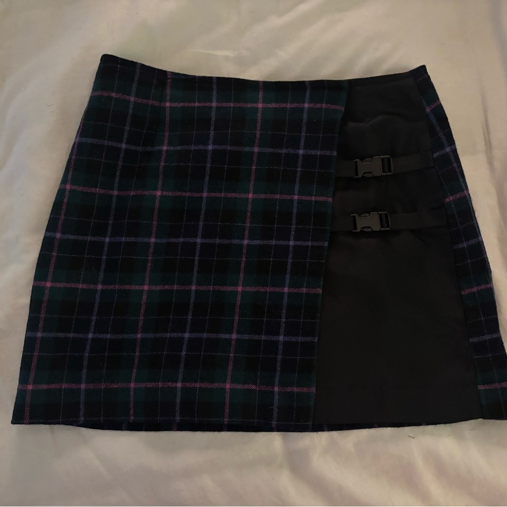 Vintage 90s/Y2K purple/black mini skirt